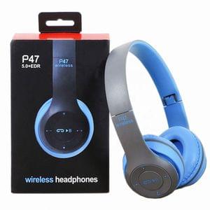 Belear P47 On-Ear Wireless Bluetooth 5.0 Blue Headphones